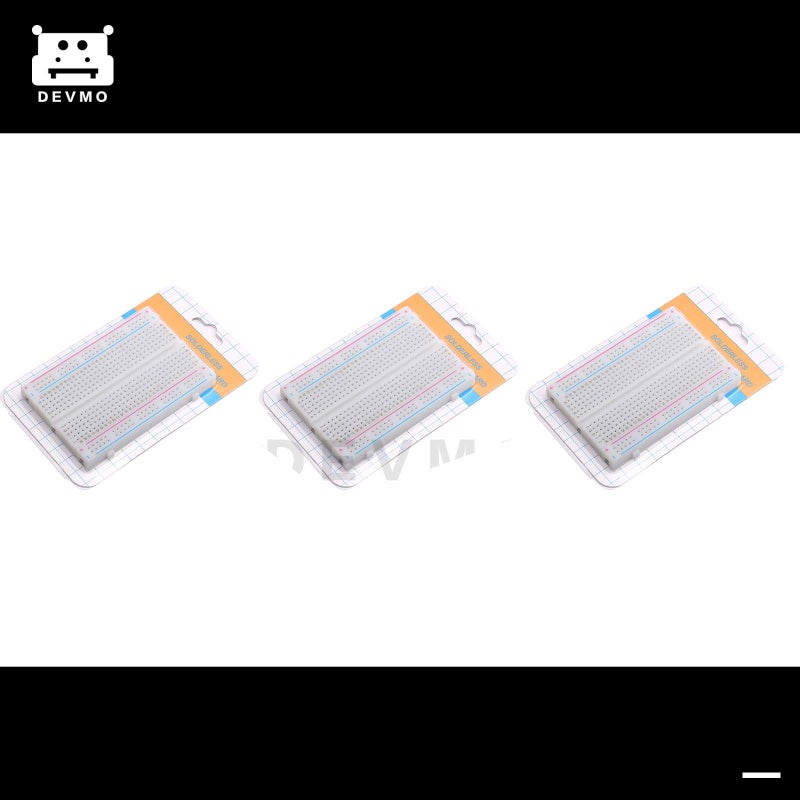 DEVMO 3 قطع 400 روابط لوحة دوائر كهربائية صغيرة بدون لحام عالمية 400 اتصالات لوحة دوائر كهربائية بدون لحام 400 نقاط درع النمذجة للاختبار الإلكتروني DIY - Image 3